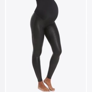 Spanx Mama Faux Leather Leggings